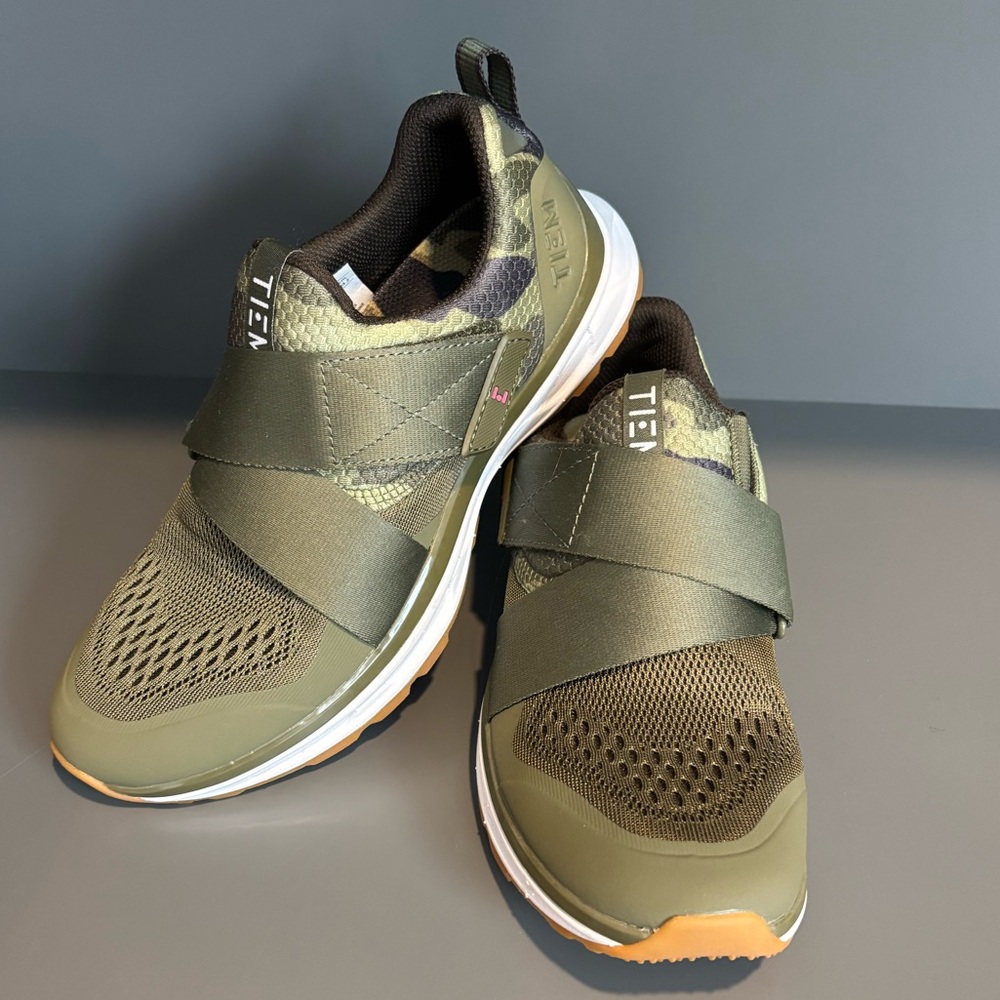 Tiem Camo Green Cycling Sneakers (SPD-compatible)